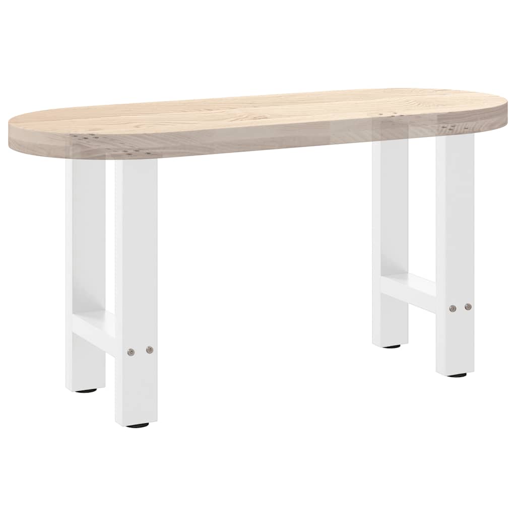 vidaXL Couchtischbeine Weiß 2 Stk. 38x(42-43) cm Stahl