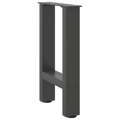 vidaXL Couchtischbeine Anthrazit 2 Stk. 38x(42-43) cm Stahl