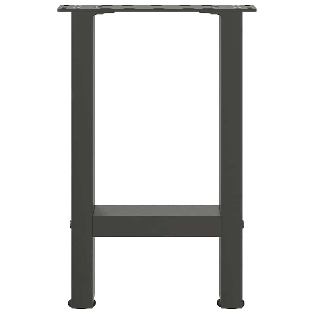 vidaXL Couchtischbeine Anthrazit 2 Stk. 38x(42-43) cm Stahl