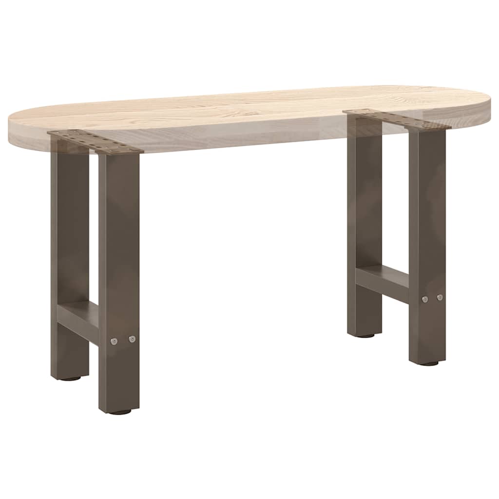 vidaXL Couchtischbeine Naturstahl 2 Stk. 38x(42-43) cm Stahl