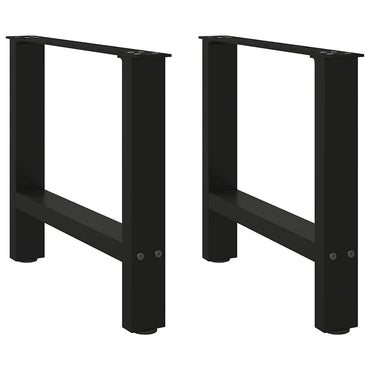 vidaXL Couchtischbeine Schwarz 2 Stk. 50x(42-43) cm Stahl