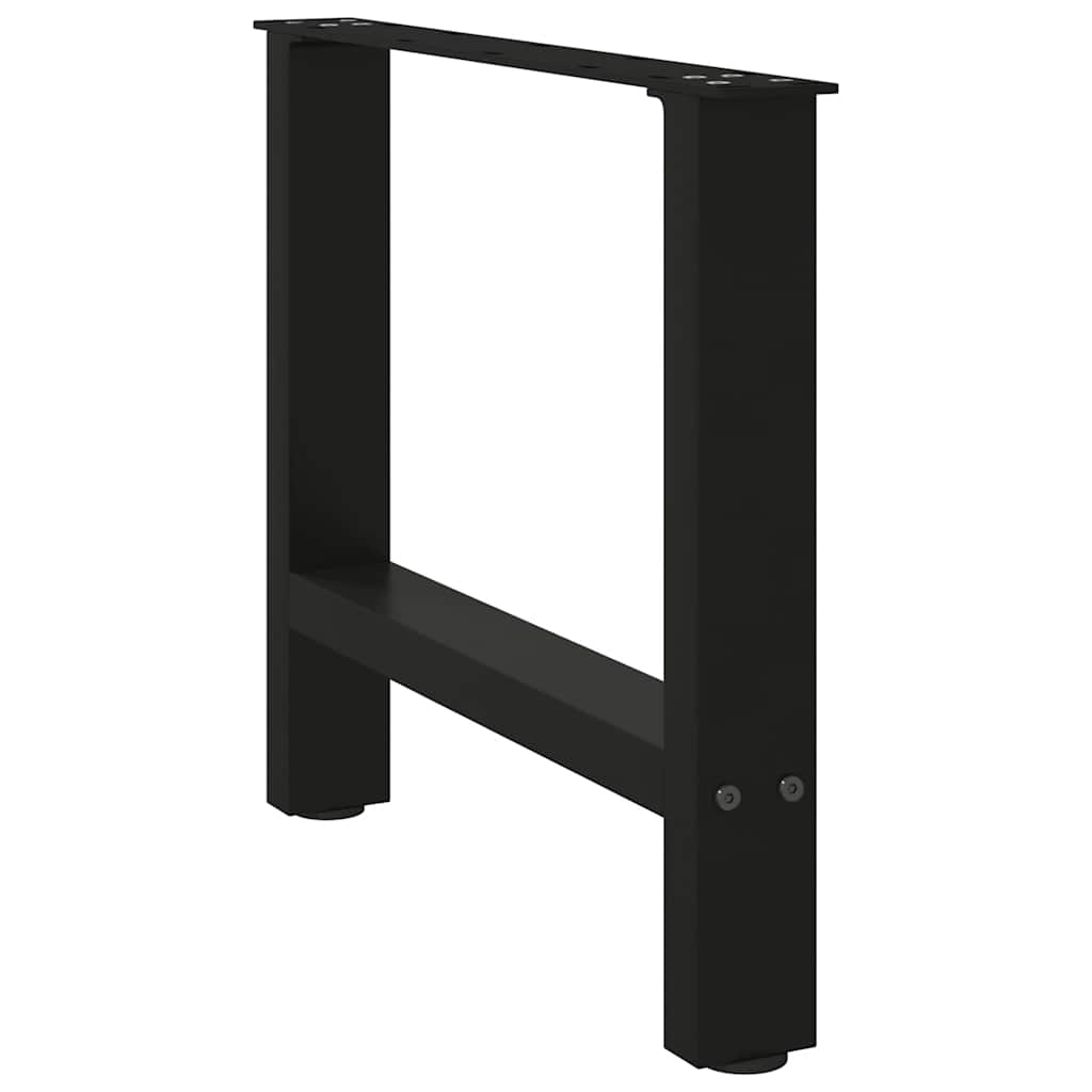 vidaXL Couchtischbeine Schwarz 2 Stk. 50x(42-43) cm Stahl