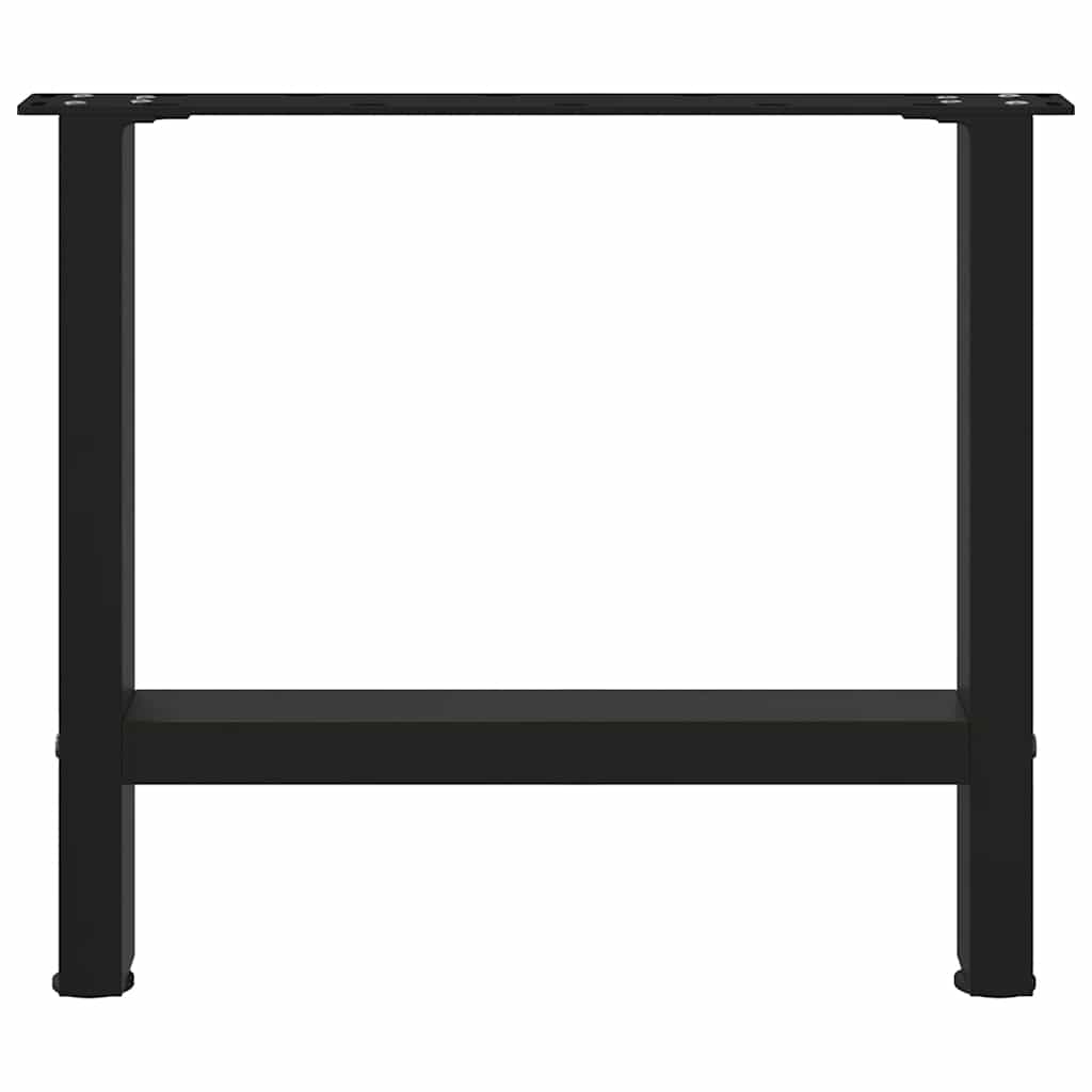 vidaXL Couchtischbeine Schwarz 2 Stk. 50x(42-43) cm Stahl