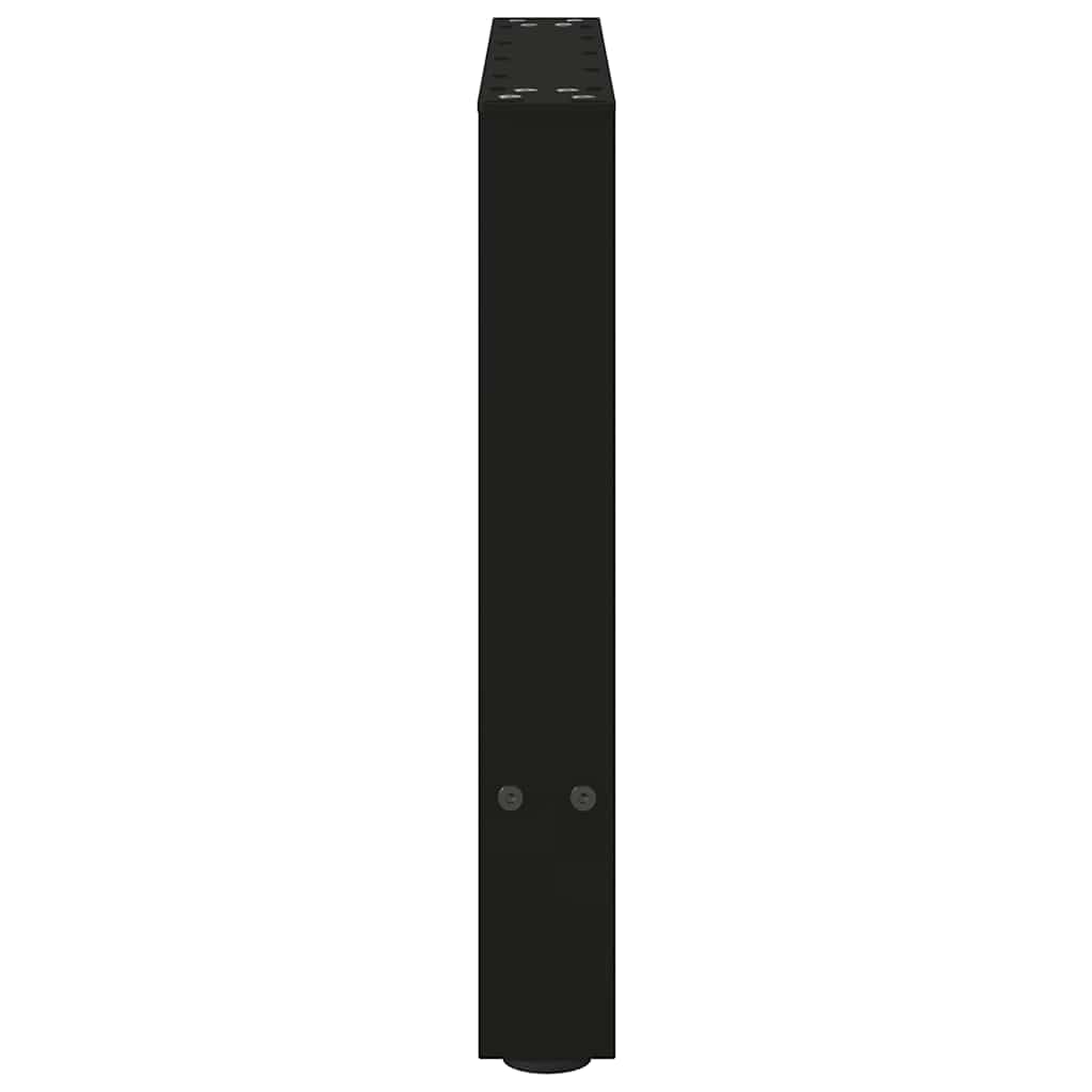 vidaXL Couchtischbeine Schwarz 2 Stk. 50x(42-43) cm Stahl