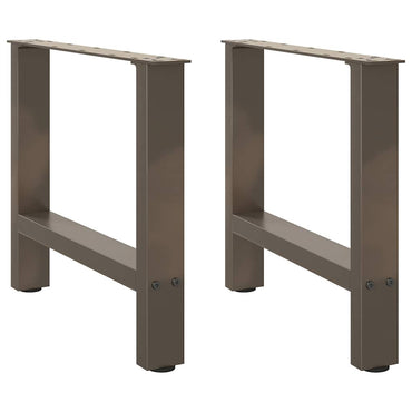 vidaXL Couchtischbeine Naturstahl 2 Stk. 50x(42-43) cm Stahl