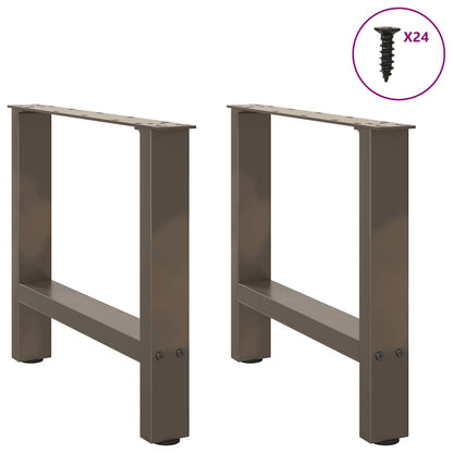 vidaXL Couchtischbeine Naturstahl 2 Stk. 50x(42-43) cm Stahl
