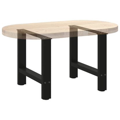 vidaXL Couchtischbeine Schwarz 2 Stk. 60x(42-43) cm Stahl