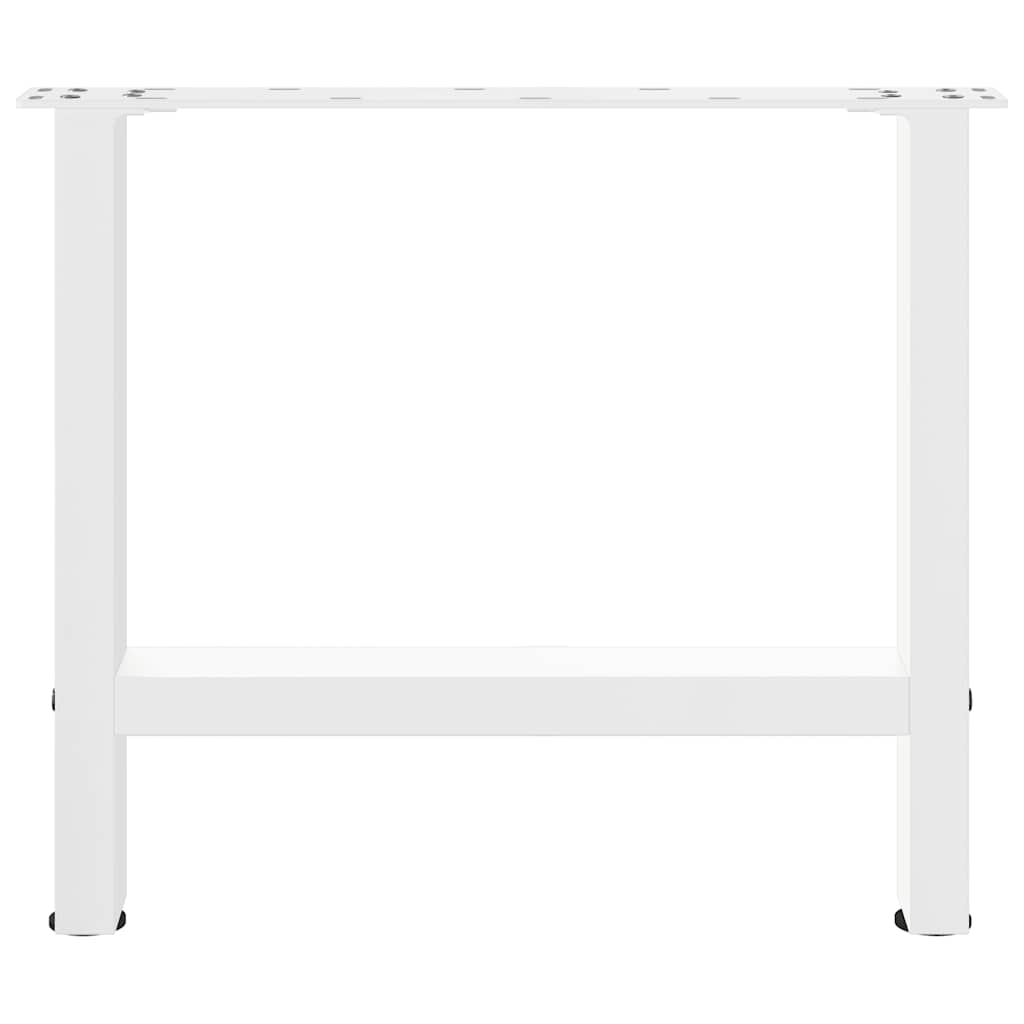 vidaXL Couchtischbeine Weiß 2 Stk. 60x(42-43) cm Stahl