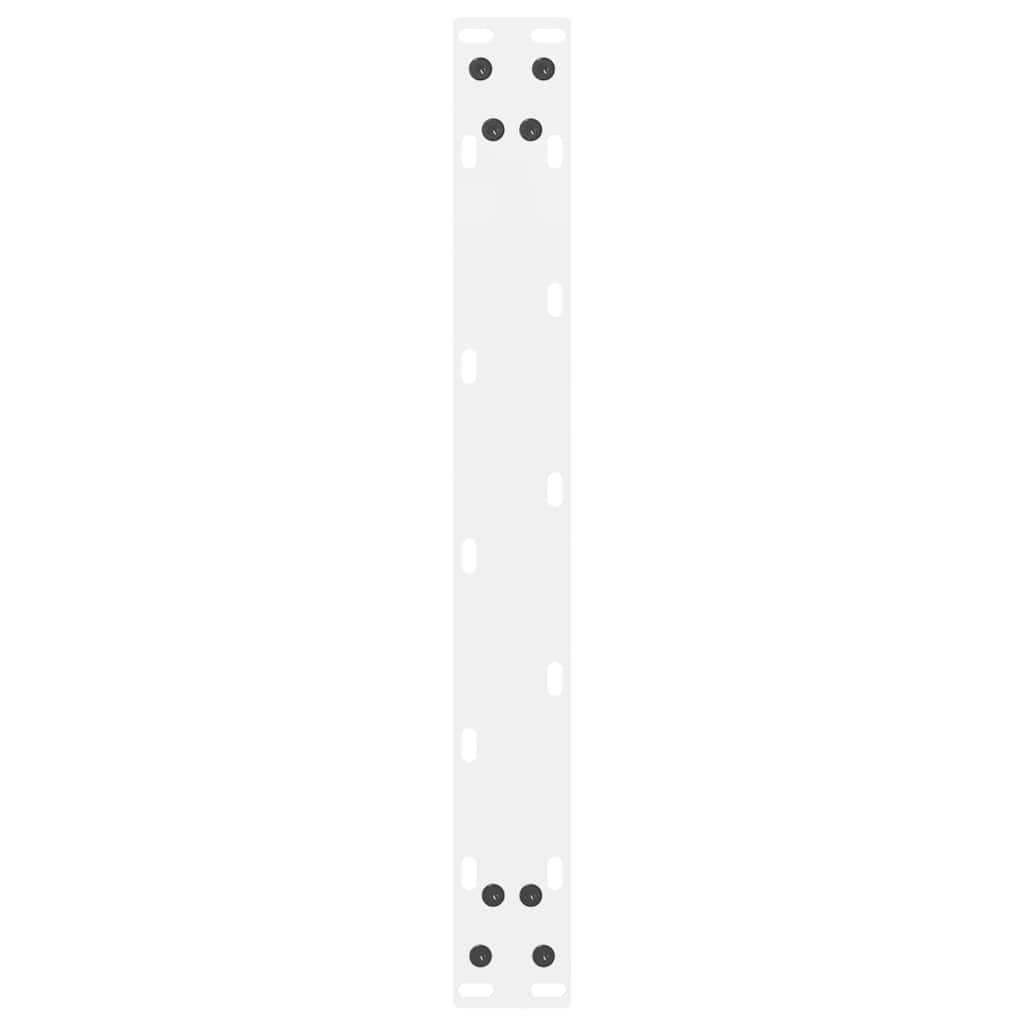 vidaXL Couchtischbeine Weiß 2 Stk. 60x(42-43) cm Stahl