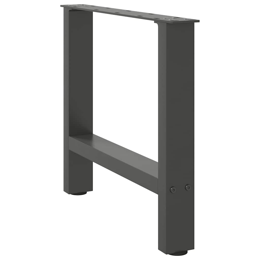 vidaXL Couchtischbeine Anthrazit 2 Stk. 60x(42-43) cm Stahl