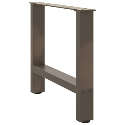 vidaXL Couchtischbeine Naturstahl 2 Stk. 60x(42-43) cm Stahl