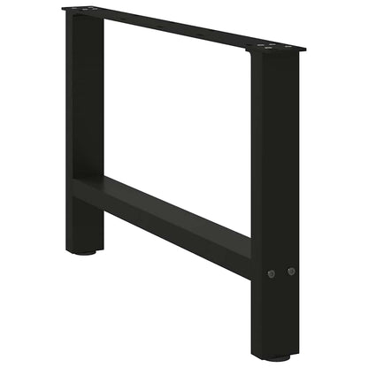 vidaXL Couchtischbeine Schwarz 2 Stk. 70x(42-43) cm Stahl