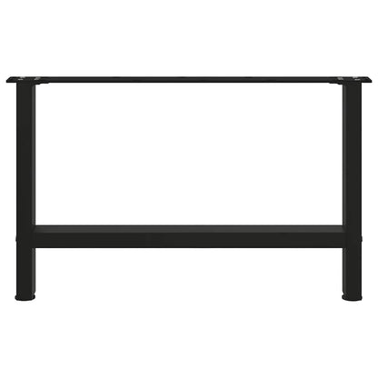 vidaXL Couchtischbeine Schwarz 2 Stk. 70x(42-43) cm Stahl