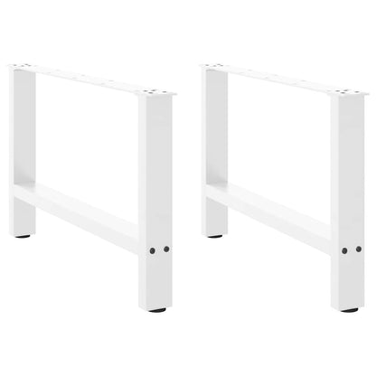 vidaXL Couchtischbeine Weiß 2 Stk. 70x(42-43) cm Stahl