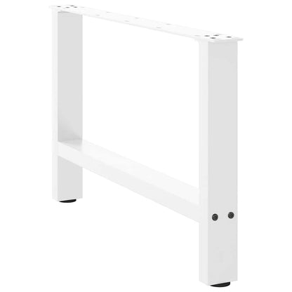 vidaXL Couchtischbeine Weiß 2 Stk. 70x(42-43) cm Stahl