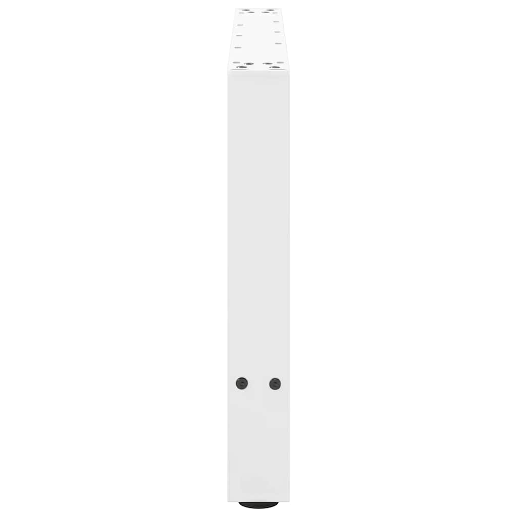 vidaXL Couchtischbeine Weiß 2 Stk. 70x(42-43) cm Stahl