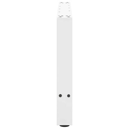 vidaXL Couchtischbeine Weiß 2 Stk. 70x(42-43) cm Stahl