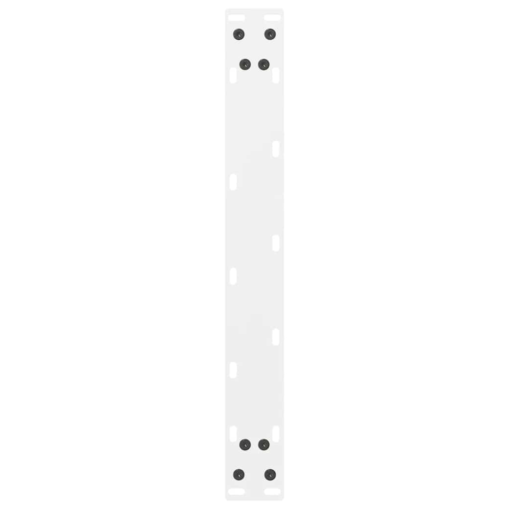 vidaXL Couchtischbeine Weiß 2 Stk. 70x(42-43) cm Stahl