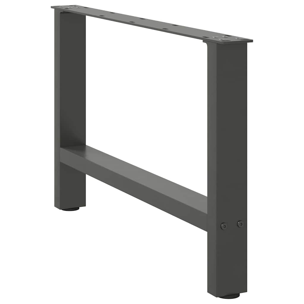 vidaXL Couchtischbeine Anthrazit 2 Stk. 70x(42-43) cm Stahl