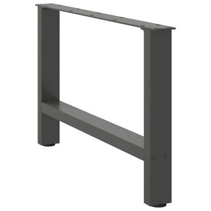 vidaXL Couchtischbeine Anthrazit 2 Stk. 70x(42-43) cm Stahl
