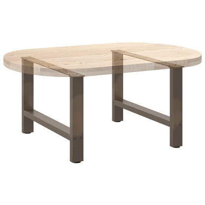 vidaXL Couchtischbeine Naturstahl 2 Stk. 70x(42-43) cm Stahl