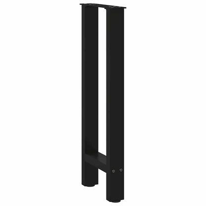 vidaXL Konsolentischbeine Schwarz 2 Stk. 28x(72-73) cm Stahl