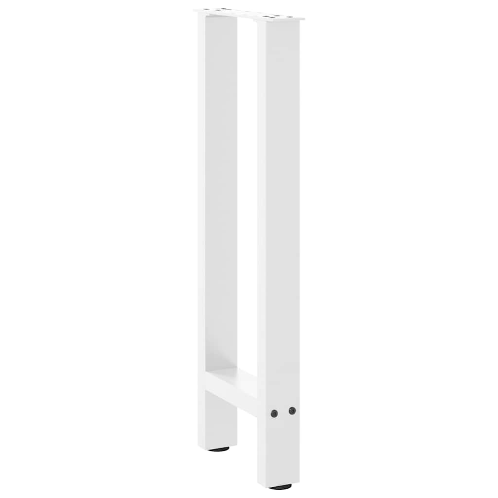 vidaXL Konsolentischbeine Weiß 2 Stk. 28x(72-73) cm Stahl