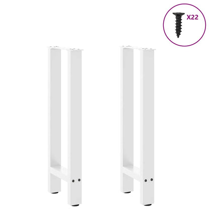 vidaXL Konsolentischbeine Weiß 2 Stk. 38x(72-73) cm Stahl