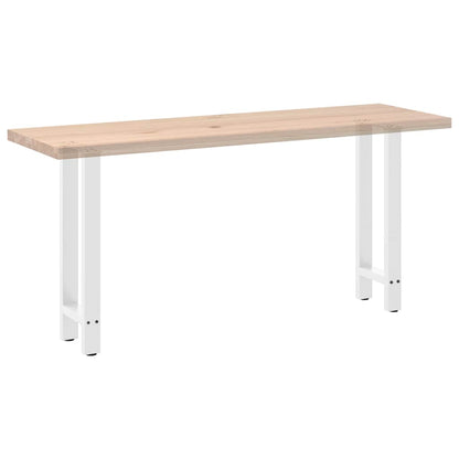 vidaXL Konsolentischbeine Weiß 2 Stk. 38x(72-73) cm Stahl