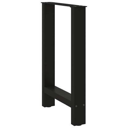 vidaXL Esstischbeine Schwarz 2 Stk. 50x(72-73) cm Stahl