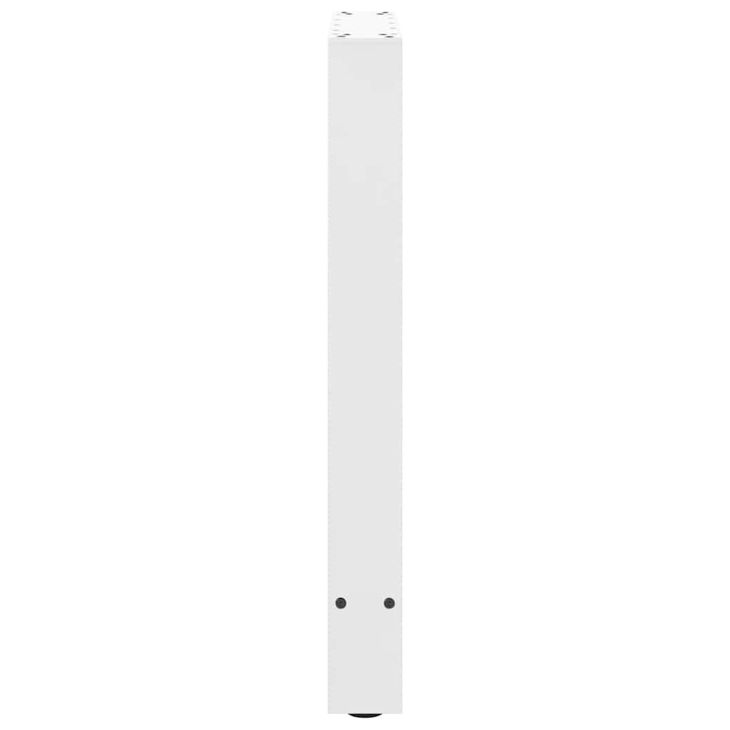 vidaXL Esstischbeine Weiß 2 Stk. 50x(72-73) cm Stahl