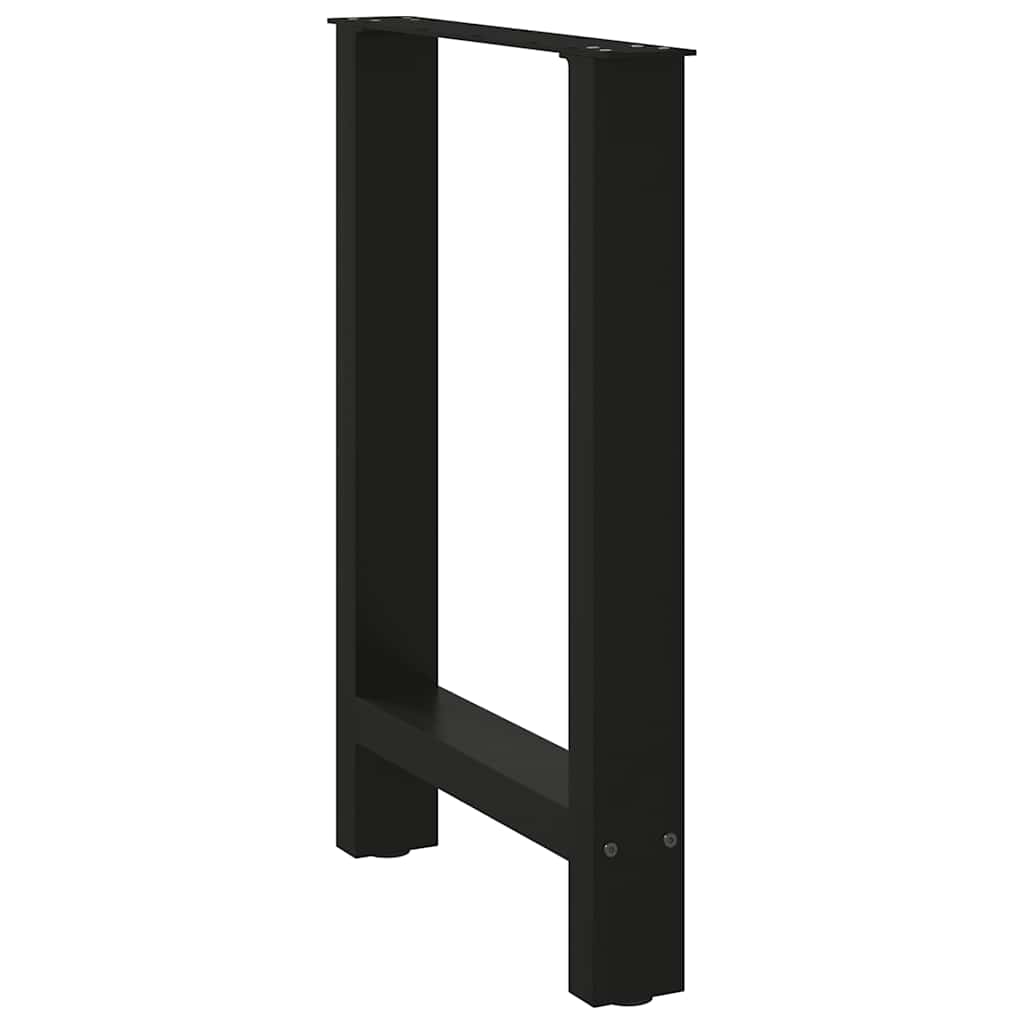 vidaXL Esstischbeine Schwarz 2 Stk. 60x(72-73) cm Stahl