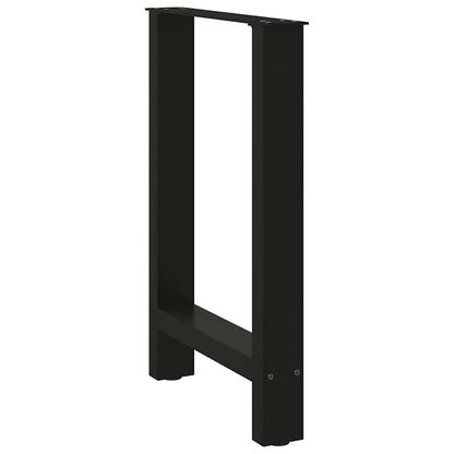 vidaXL Esstischbeine Schwarz 2 Stk. 60x(72-73) cm Stahl