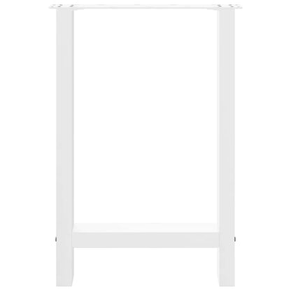 Esstischbeine Weiß 2 Stk. 60x(72-73) cm Stahl