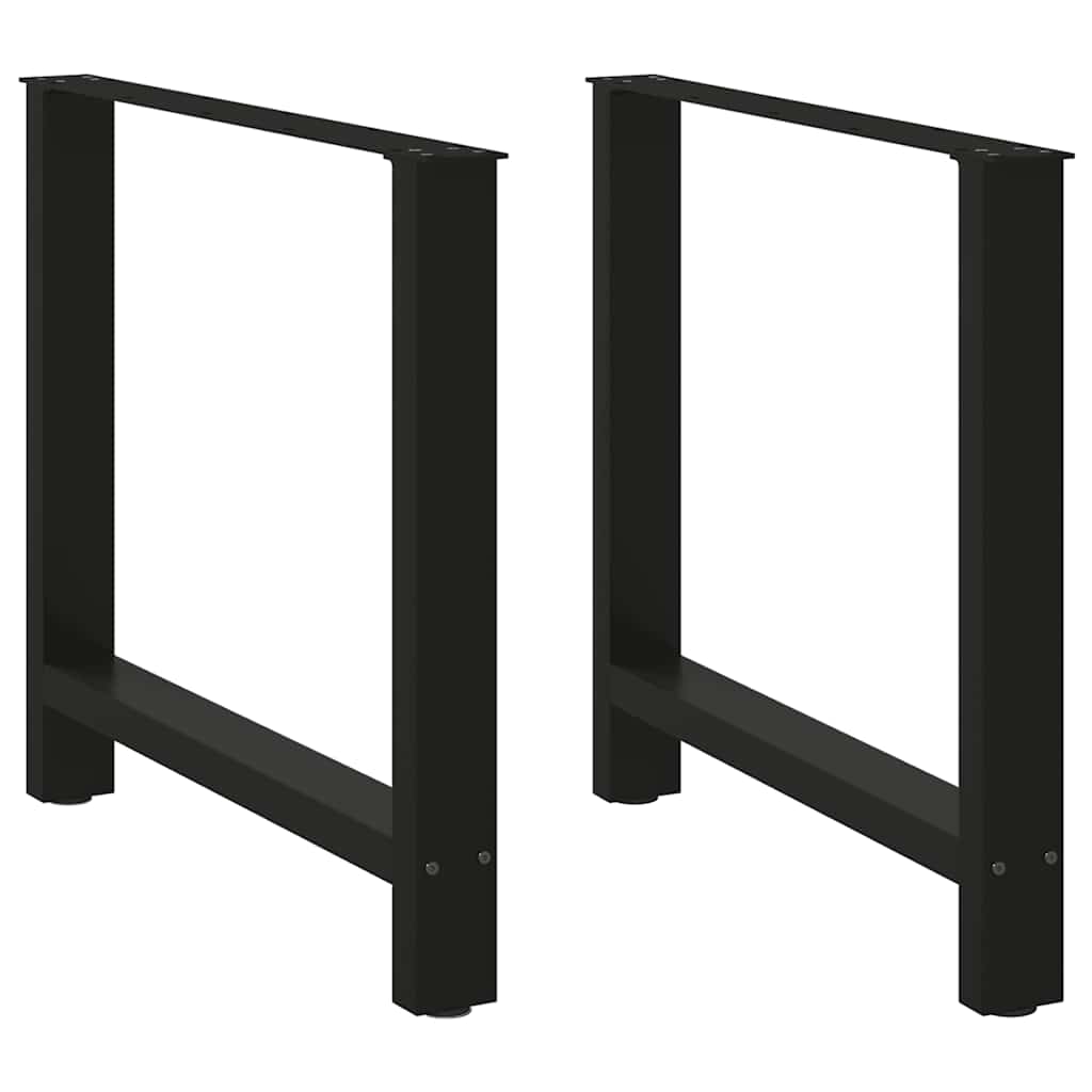 vidaXL Esstischbeine Schwarz 2 Stk. 70x(72-73) cm Stahl