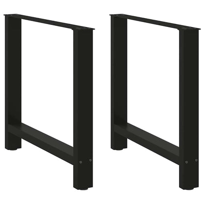 vidaXL Esstischbeine Schwarz 2 Stk. 70x(72-73) cm Stahl