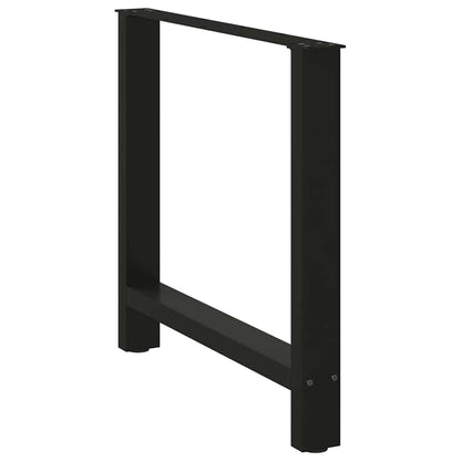 vidaXL Esstischbeine Schwarz 2 Stk. 70x(72-73) cm Stahl