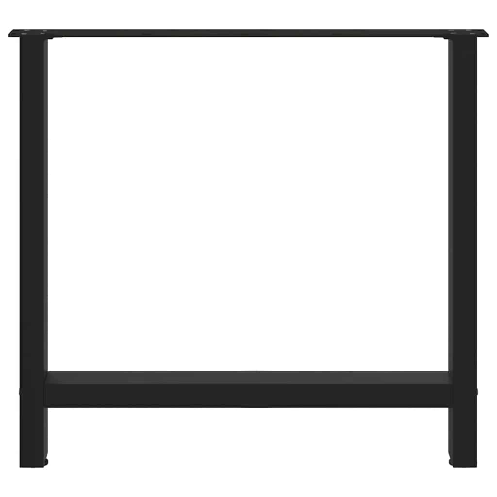 vidaXL Esstischbeine Schwarz 2 Stk. 70x(72-73) cm Stahl