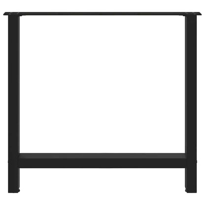 vidaXL Esstischbeine Schwarz 2 Stk. 70x(72-73) cm Stahl