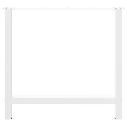 Esstischbeine Weiß 2 Stk. 70x(72-73) cm Stahl