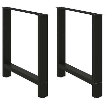 vidaXL Esstischbeine Schwarz 2 Stk. 80x(72-73) cm Stahl