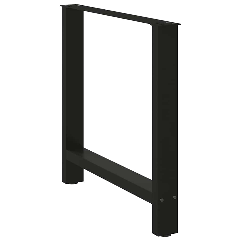 vidaXL Esstischbeine Schwarz 2 Stk. 80x(72-73) cm Stahl
