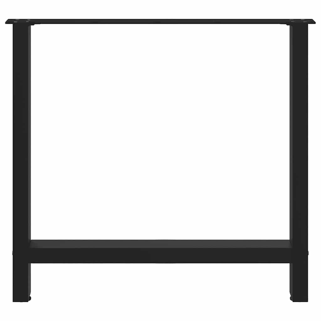 vidaXL Esstischbeine Schwarz 2 Stk. 80x(72-73) cm Stahl