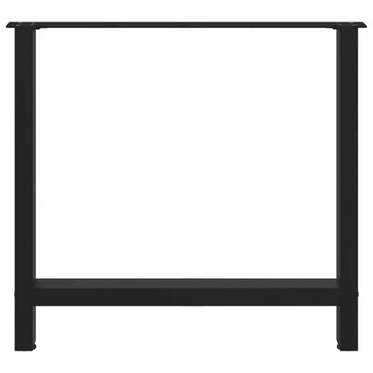 vidaXL Esstischbeine Schwarz 2 Stk. 80x(72-73) cm Stahl