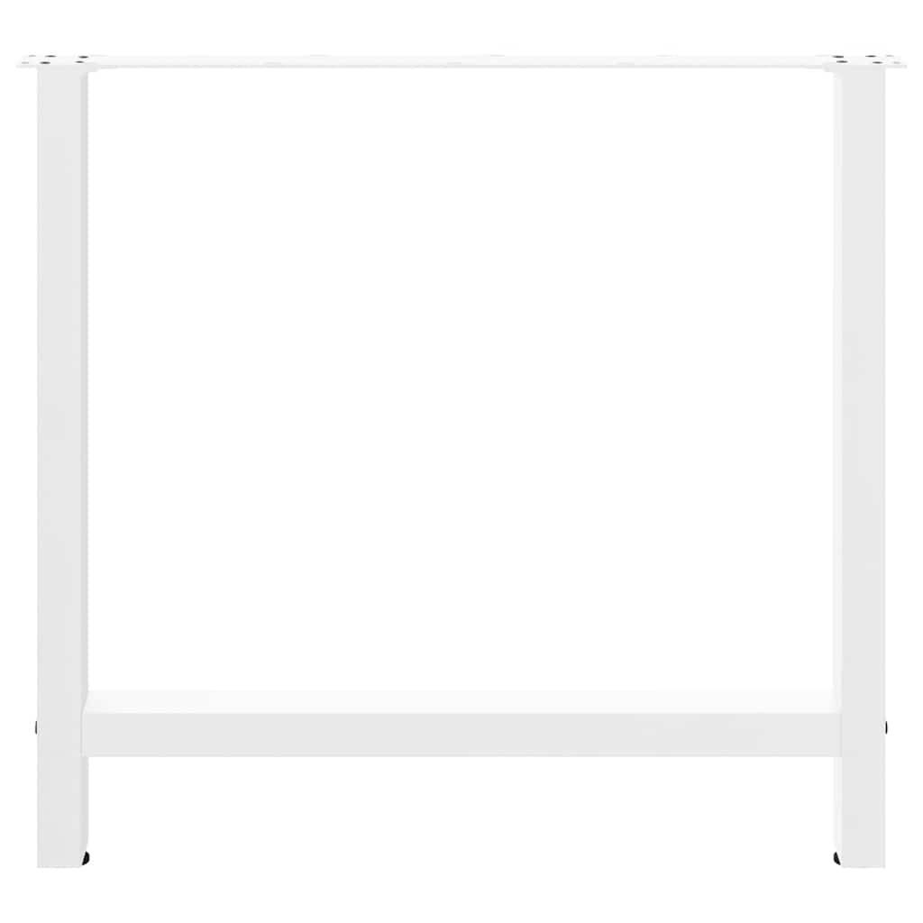 Esstischbeine Weiß 2 Stk. 80x(72-73) cm Stahl
