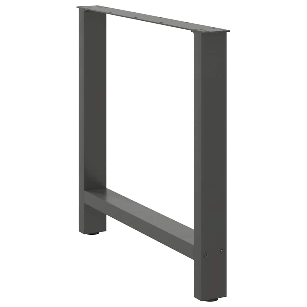 vidaXL Esstischbeine Anthrazit 2 Stk. 80x(72-73) cm Stahl
