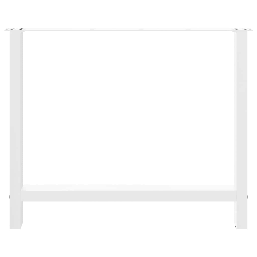 Esstischbeine Weiß 2 Stk. 90x(72-73) cm Stahl