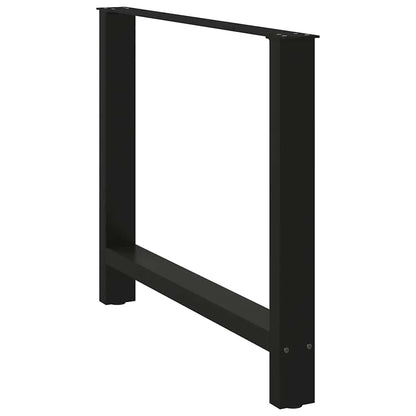 vidaXL Esstischbeine Schwarz 2 Stk. 100x(72-73) cm Stahl