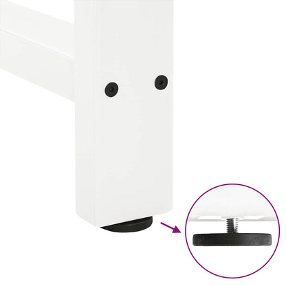 Esstischbeine Weiß 2 Stk. 100x(72-73) cm Stahl