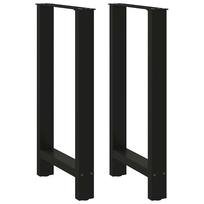 vidaXL Bartischbeine Schwarz 2 Stk. 40x(90-91) cm Stahl